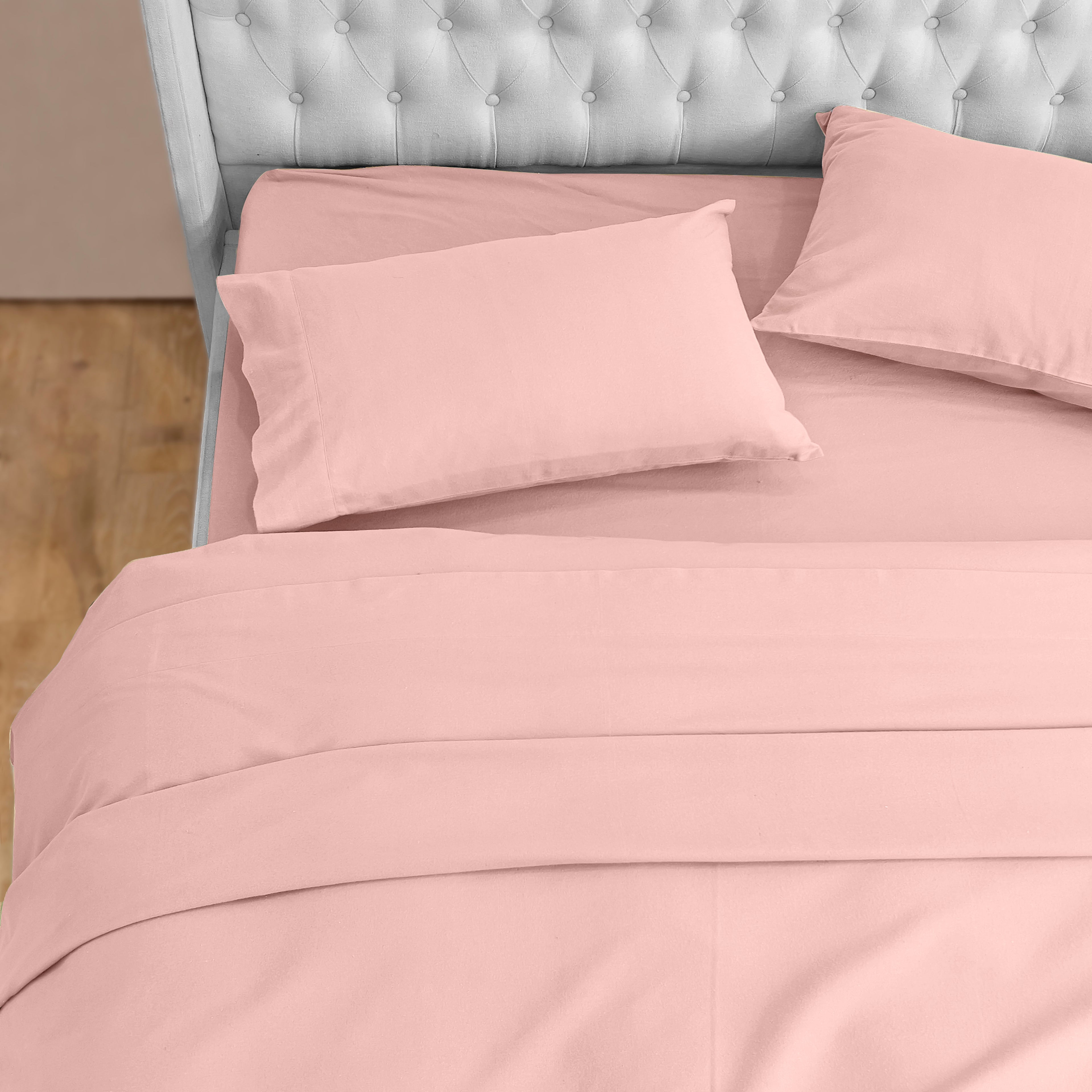 4-Piece Cotton Flannel Sheet Set - 100% Turkish Cotton