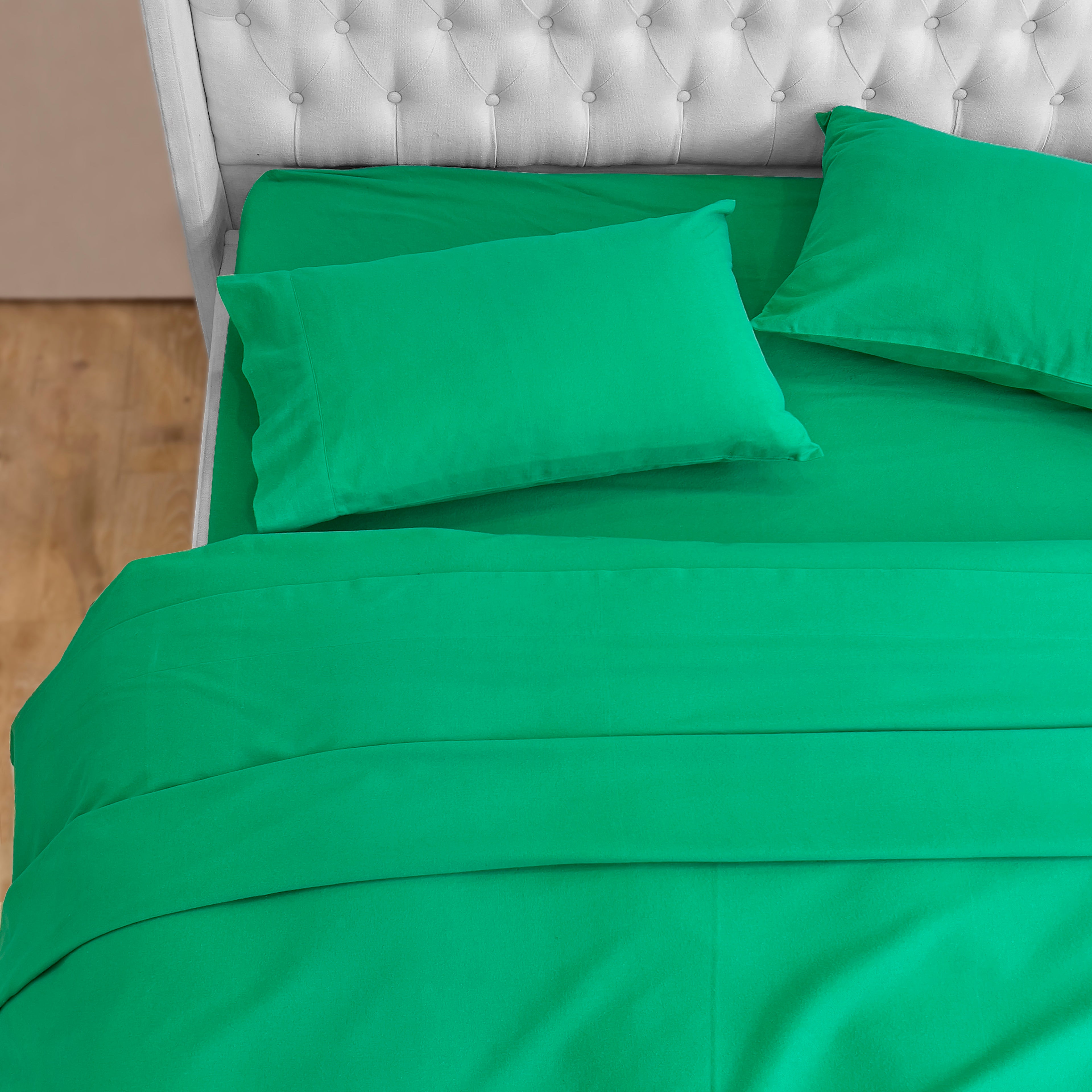4-Piece Cotton Flannel Sheet Set - 100% Turkish Cotton