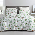 4-Piece Holiday Christmas Velvet Plush Flannel Sheet Set