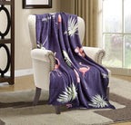 Summer Theme Pattern Flannel Fleece Throw Blanket, 50 x 60 inches