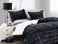 3-Piece Plaid Micro-Suede Reversible Sherpa - Comforter Set