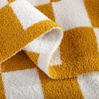50" x 70"  Ultra Soft Checkered Knitted Throw Blanket