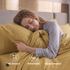 Extra deep Pocket 3 Line Embroidery, 6-Piece Sheet Set