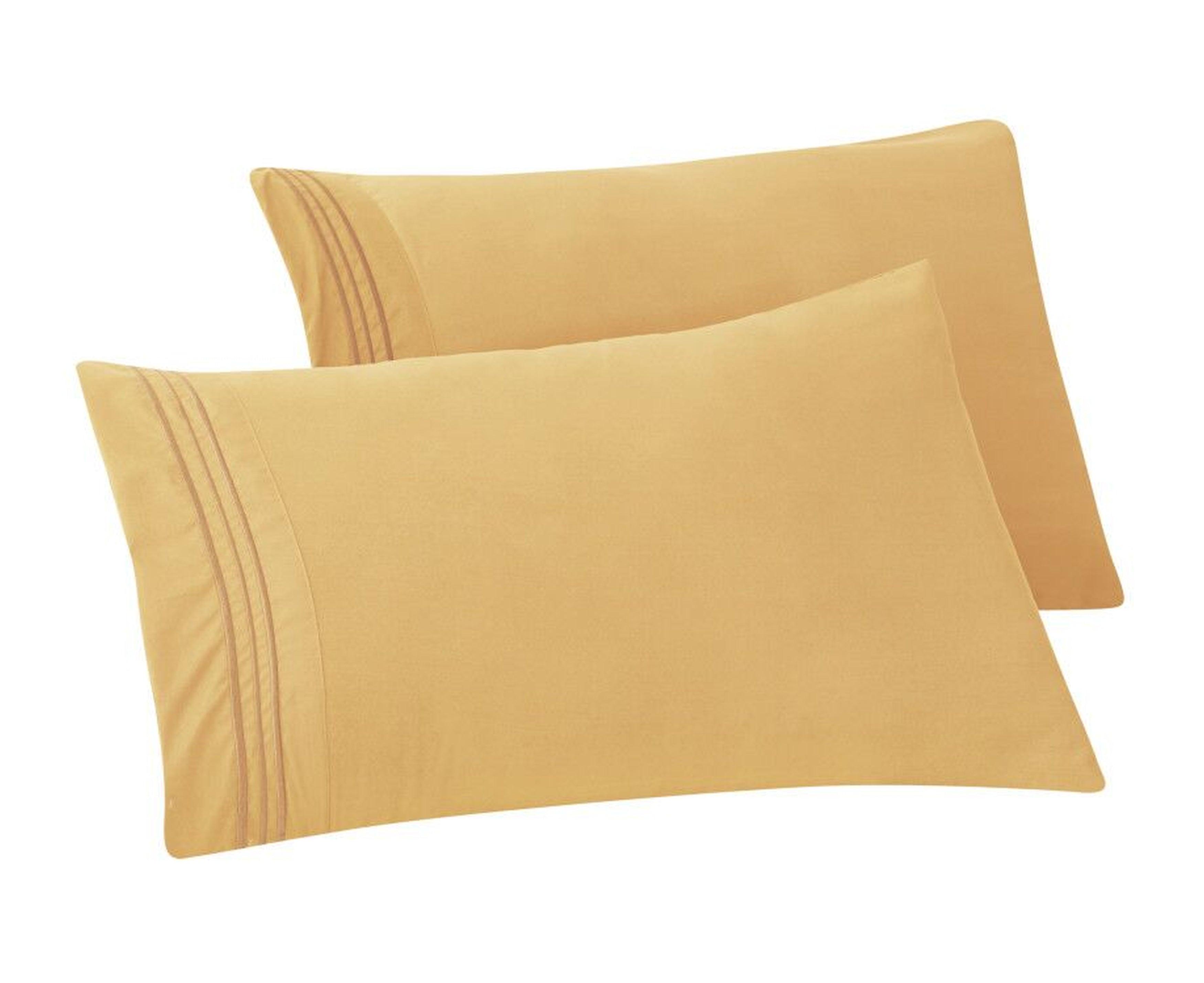 Set of 2 Pillowcases- 3 Line Embroidery