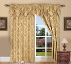 Set of 2 Penelope Jacquard Look Curtain Panels - 54" W x 84" L