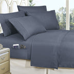 8-Piece Lodge Plaid and Patch Reversible Comforter Set - Includes 4-Piece Sheet Set with Double Sided Storage Pockets
