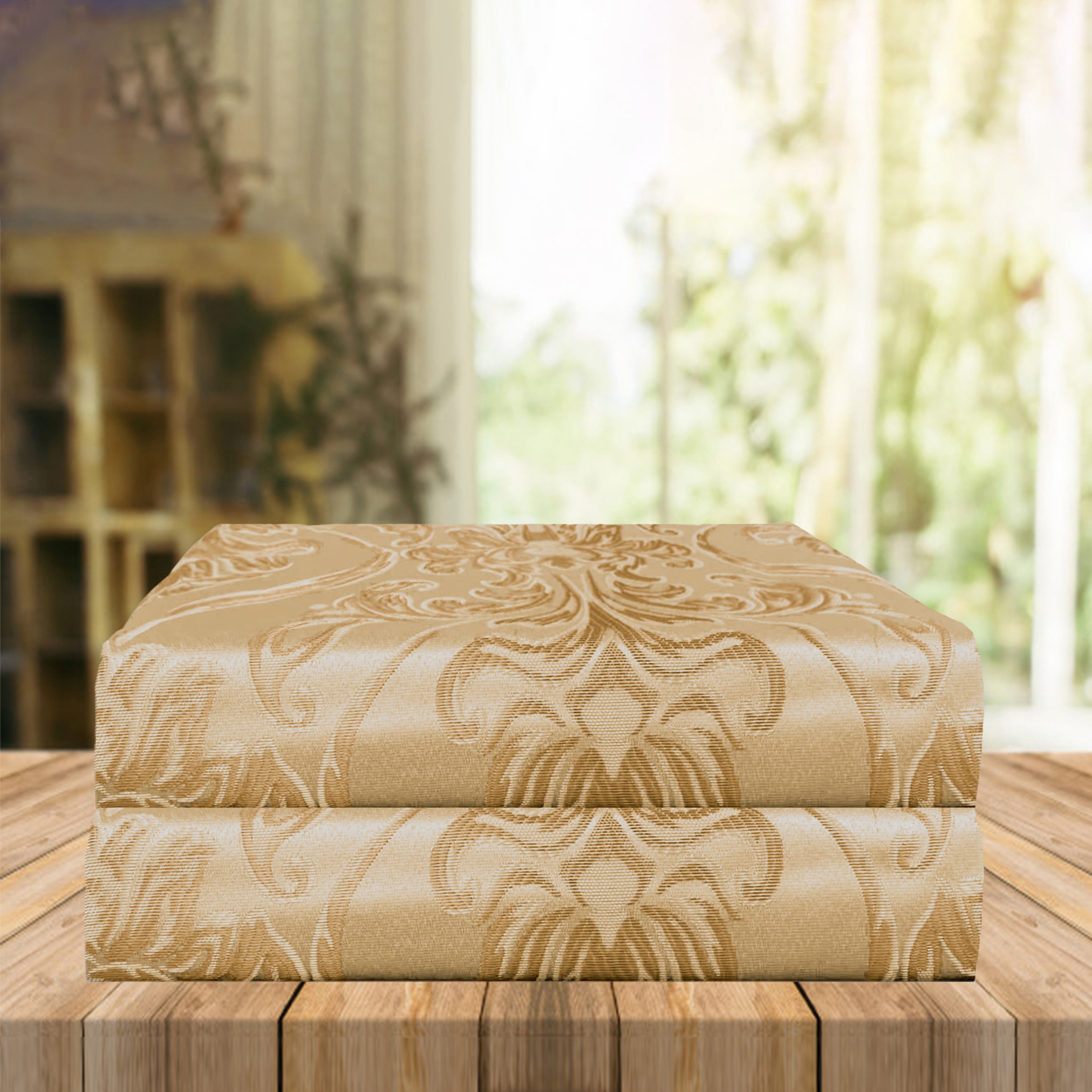 Set of 2 Penelope Jacquard Look Curtain Panels - 54" W x 84" L