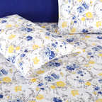 6-Piece Floral and Stripe Pattern Sheet Set - Soft as a Hotel Premium Quality Bedding