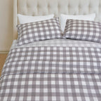 Buffalo Checkered Pattern - 100% Turkish Cotton Flannel, 4-Piece Flannel Sheet Set