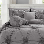10-Piece Sunflower Comforter Set - Includes 4-Piece Sheet Set with Double Sided Storage Pockets