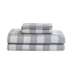 Buffalo Checkered Pattern - 100% Turkish Cotton Flannel, 4-Piece Flannel Sheet Set