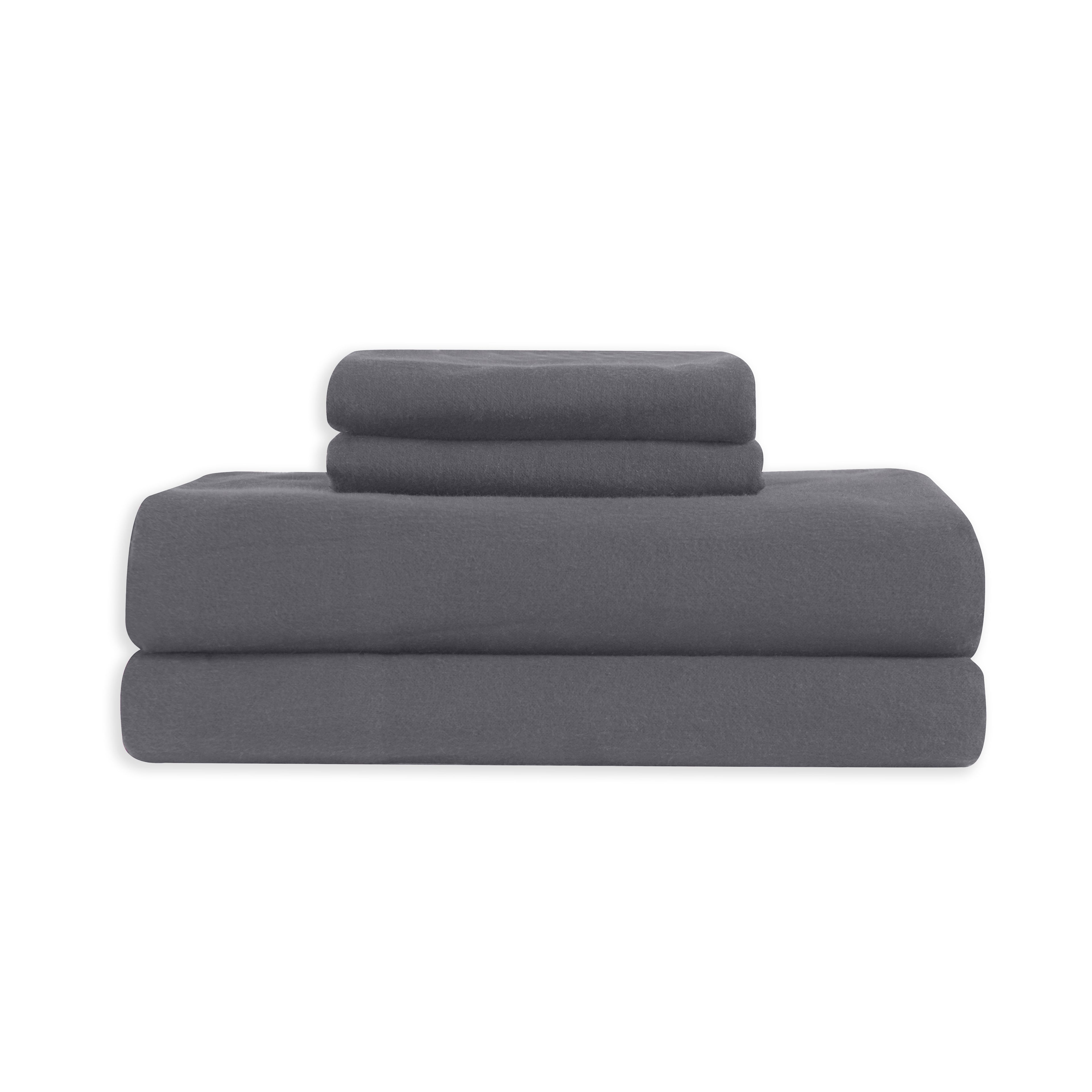 4-Piece Cotton Flannel Sheet Set - 100% Turkish Cotton