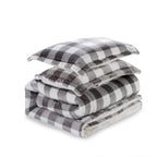 3-Piece Buffalo Micro-Suede Reversible Sherpa - Lodge-Plaid Pattern Comforter Set