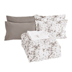 10-Piece Tie-Dye Comforter Set, Includes 6-Piece Sheet Set with Double Sided Storage Pockets