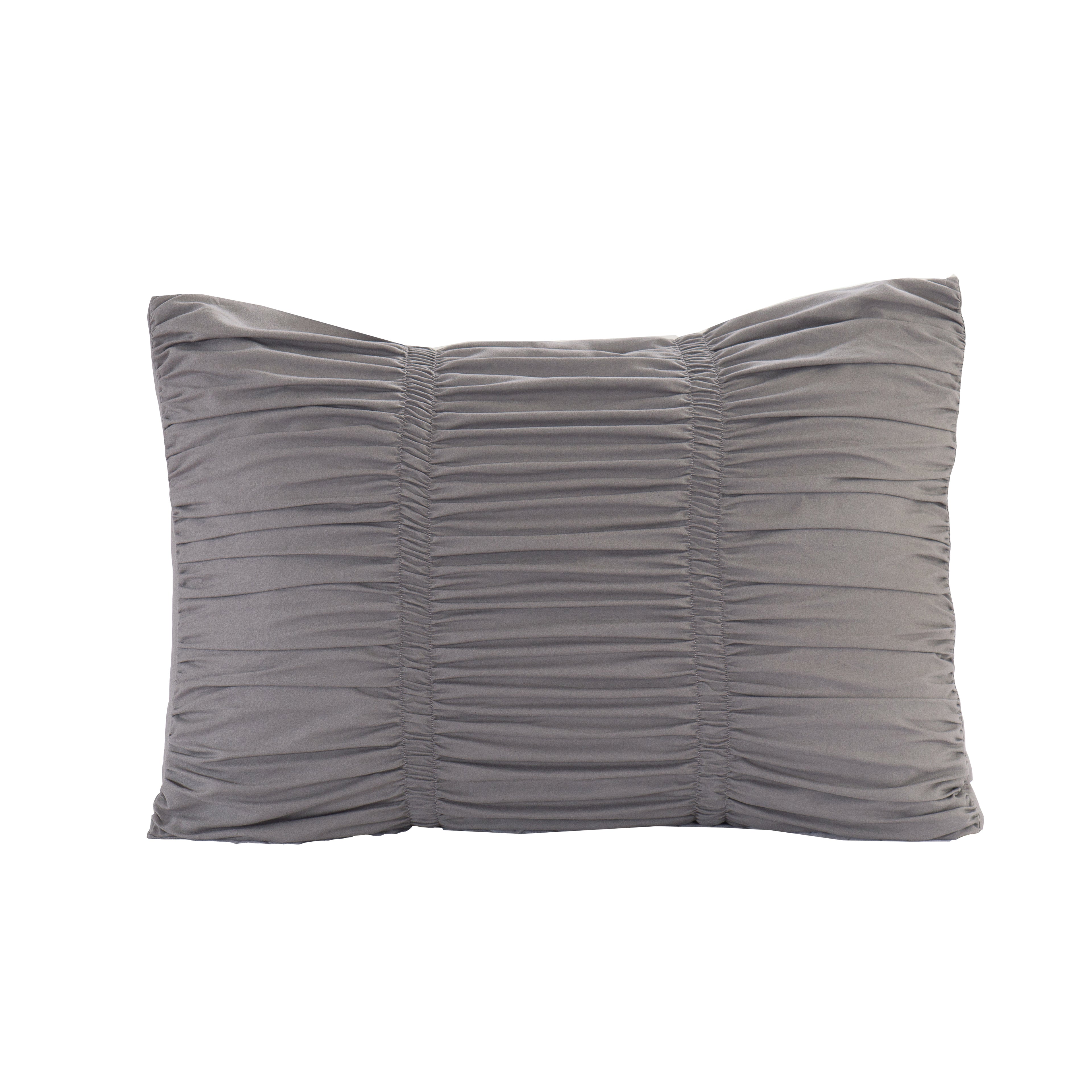 10-Piece Pleated Comforter Set - Includes 4-Piece Sheet Set with Double Sided Storage Pockets