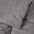 8-Piece Dobby Stripe Comforter Set - Includes 4-Piece Sheet Set with Double Sided Storage Pockets