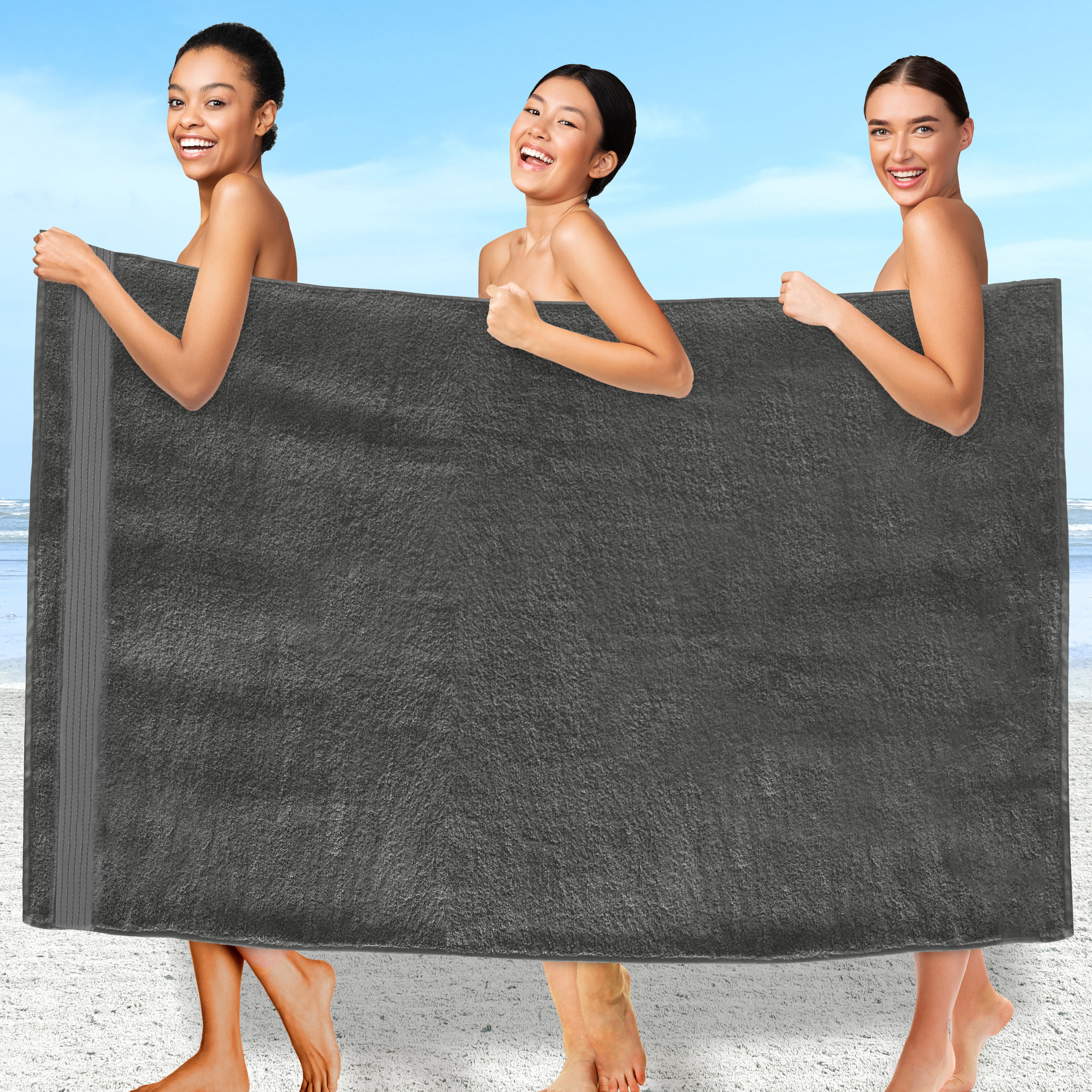 1-Piece Premium Turkish Cotton Oversized Bath Sheet Towel 40 x 80 Inch