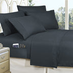 8-Piece Lodge Plaid and Patch Reversible Comforter Set - Includes 4-Piece Sheet Set with Double Sided Storage Pockets