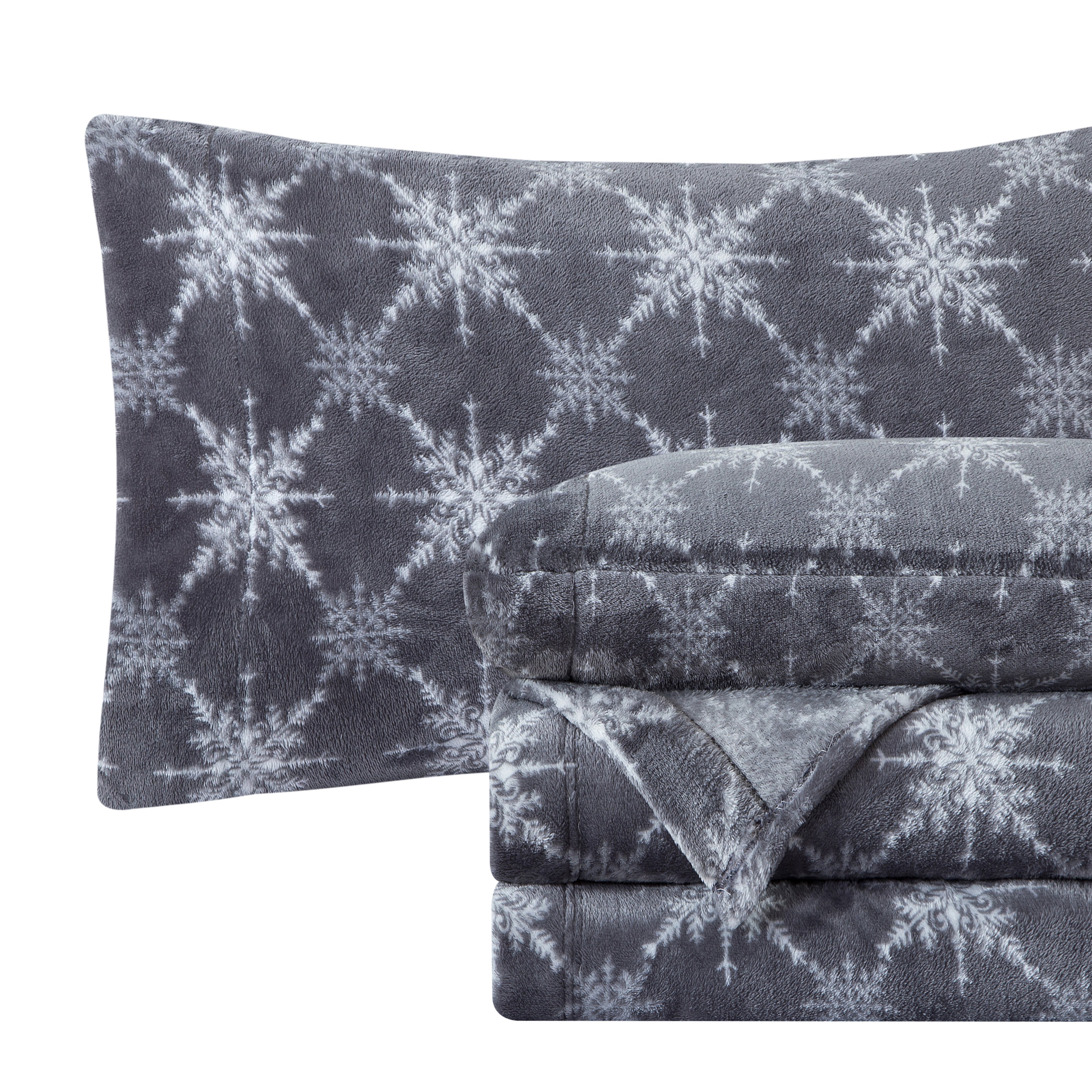 4-Piece Holiday Christmas Velvet Plush Flannel Sheet Set