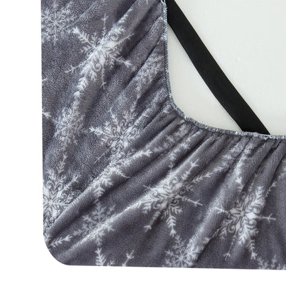 Elegant Comfort 4-Piece Holiday Christmas Velvet Plush Flannel Sheet Set