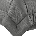 8-Piece Bamboo Floral Pattern Comforter Set- Includes 4-Piece Sheet Set with Double Sided Storage Pockets