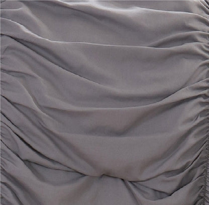 Elegant Comfort 10-Piece Pleated Comforter Set - Includes 4-Piece Sheet Set with Double Sided Storage Pockets