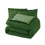 Reversible 3-Piece Box Stitched Comforter & Shams - Duvet Insert with 4 Corner Tabs