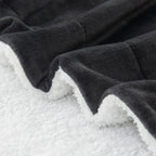Ombre Printed - Sherpa Backed Plush Throw Blankets - 50 x 60 inches