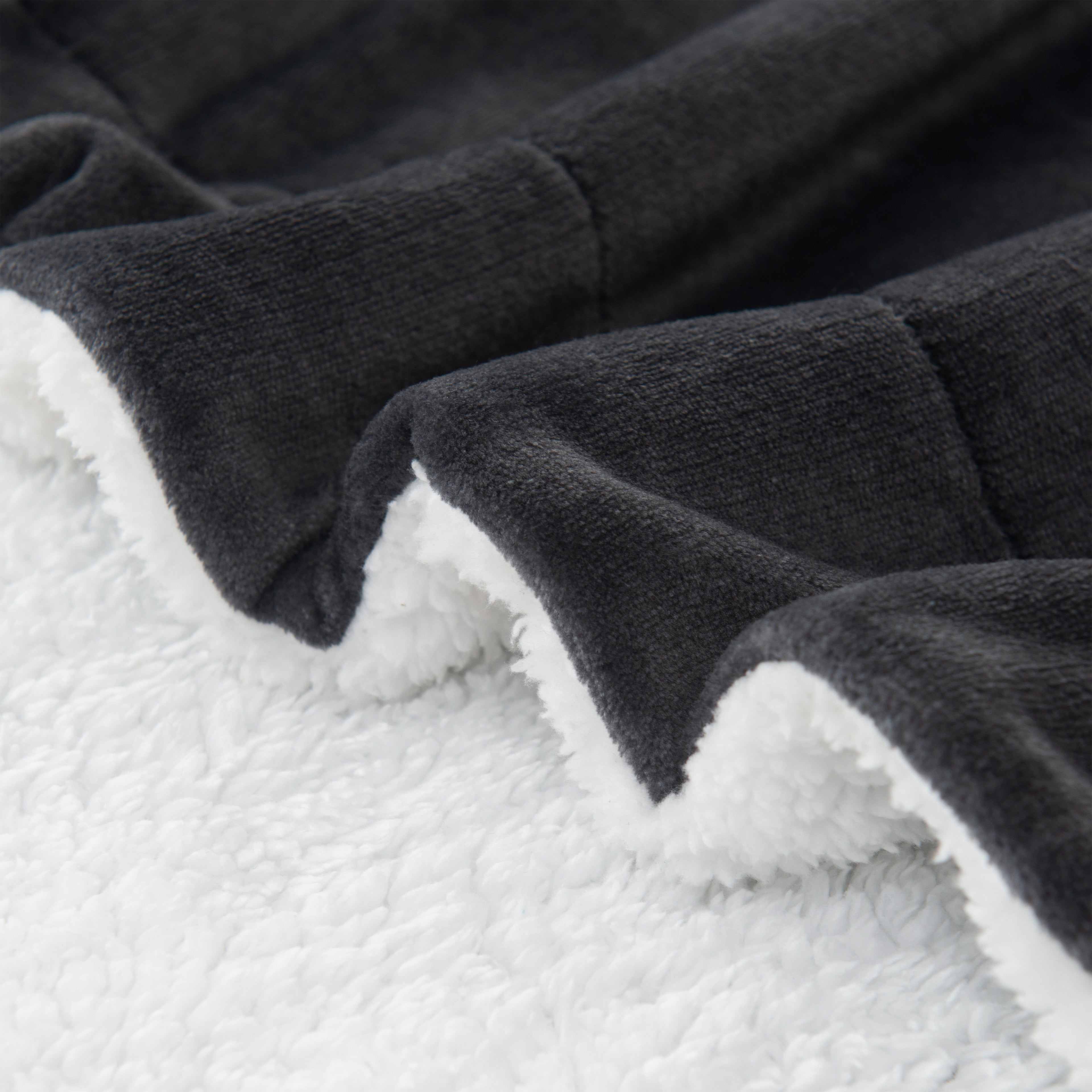 Ombre Printed - Sherpa Backed Plush Throw Blankets - 50 x 60 inches