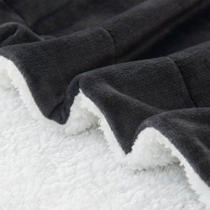 Elegant Comfort Ombre Printed - Sherpa Backed Plush Throw Blankets - 50 x 60 inches
