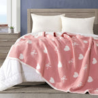 50" x 70"  Ultra Soft Checkered Knitted Throw Blanket