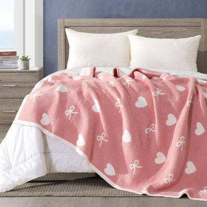 Elegant Comfort 50" x 70"  Ultra Soft Checkered Knitted Throw Blanket
