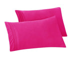 Set of 2 Pillowcases- 3 Line Embroidery
