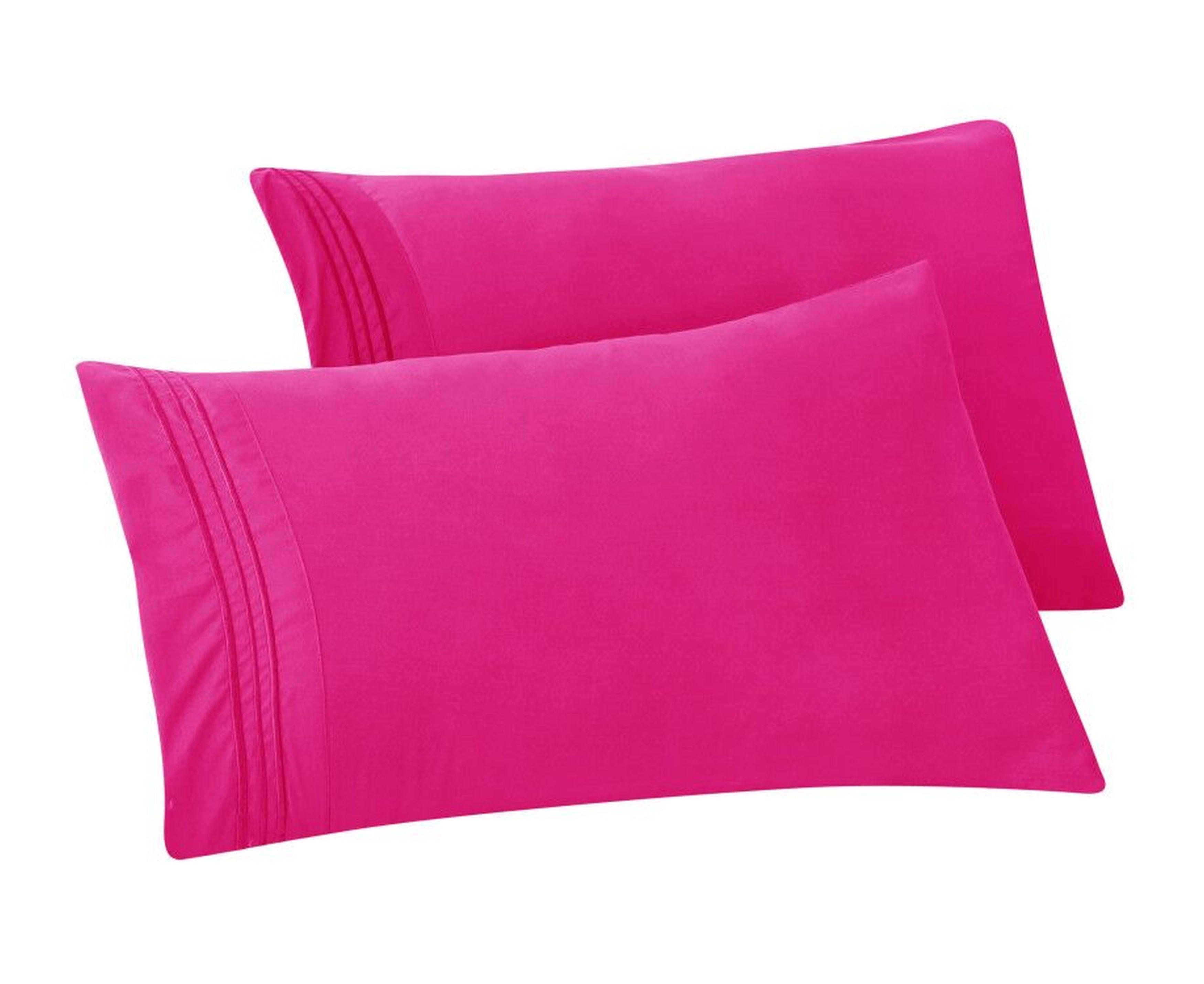Set of 2 Pillowcases- 3 Line Embroidery