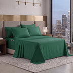 Extra deep 18-24 Inch Pocket 3 Line Embroidery, 6-Piece Sheet Set, Moody Shades