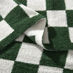 50" x 70"  Ultra Soft Checkered Knitted Throw Blanket