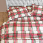 Flannel Plaid - 100% Turkish Cotton Flannel, 4-Piece Flannel Sheet Set