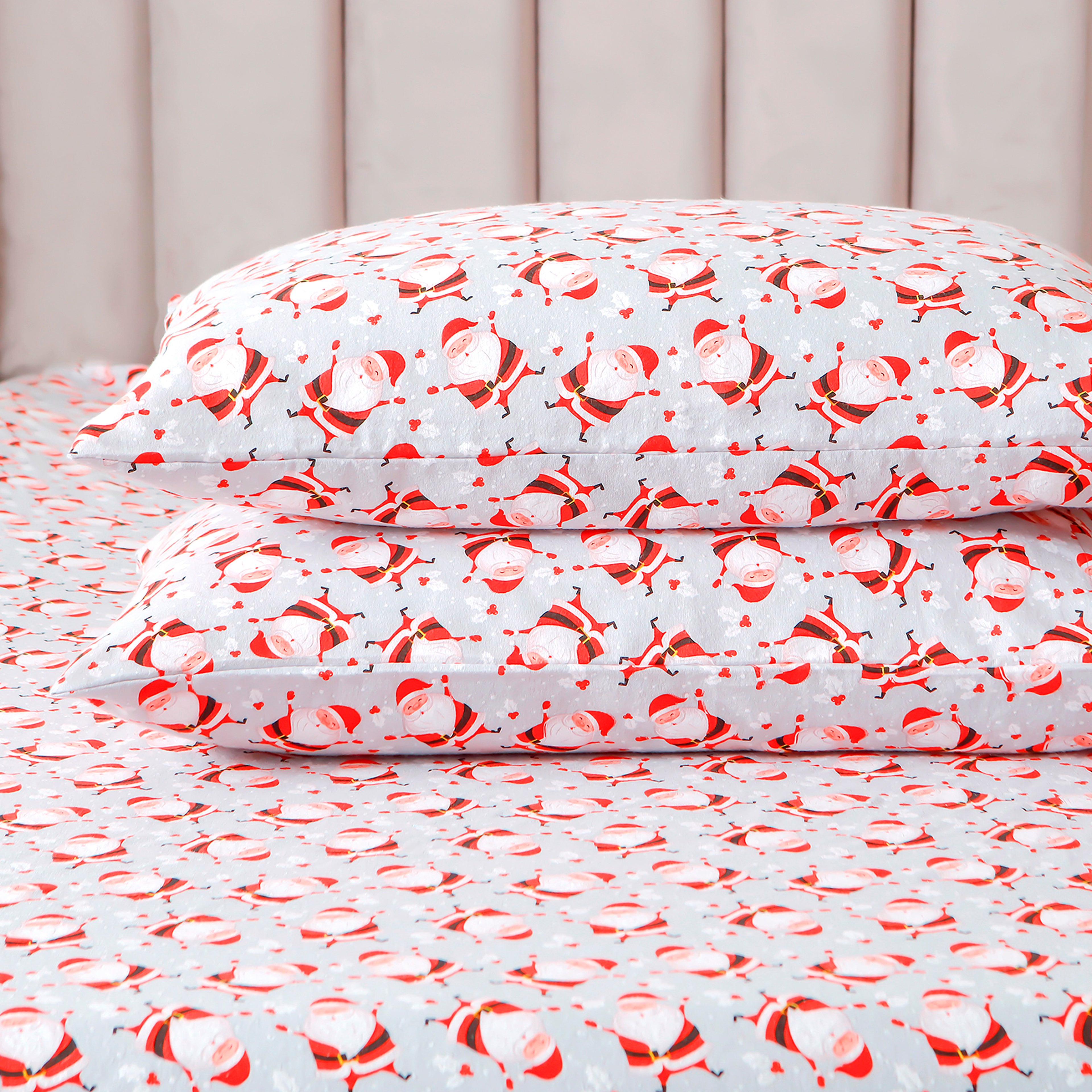 4-Piece Holiday Cotton Flannel Sheet Set - 100% Turkish Cotton