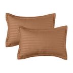 8-Piece Dobby Stripe Comforter Set - Includes 4-Piece Sheet Set with Double Sided Storage Pockets