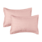 8-Piece Dobby Stripe Comforter Set - Includes 4-Piece Sheet Set with Double Sided Storage Pockets