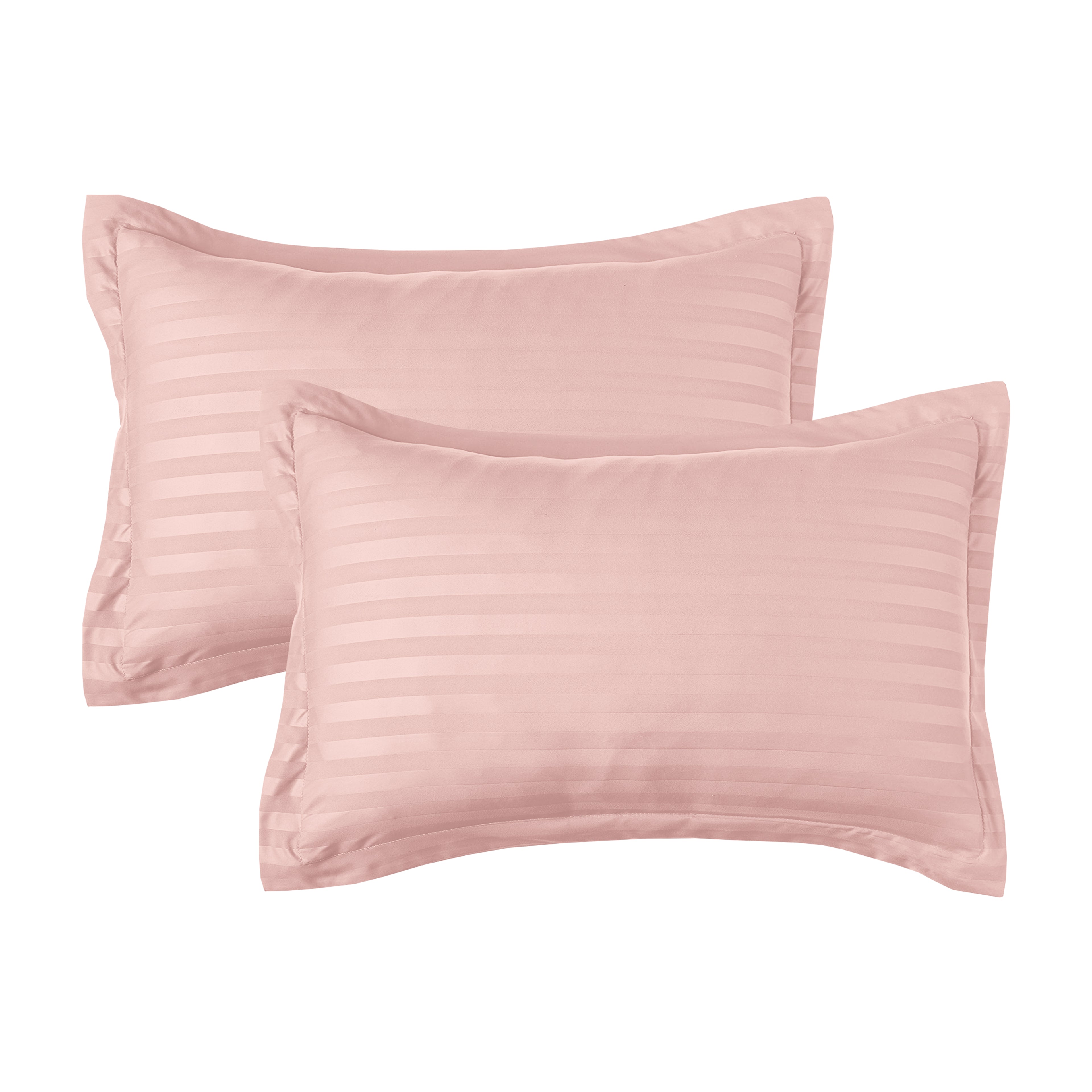 8-Piece Dobby Stripe Comforter Set - Includes 4-Piece Sheet Set with Double Sided Storage Pockets