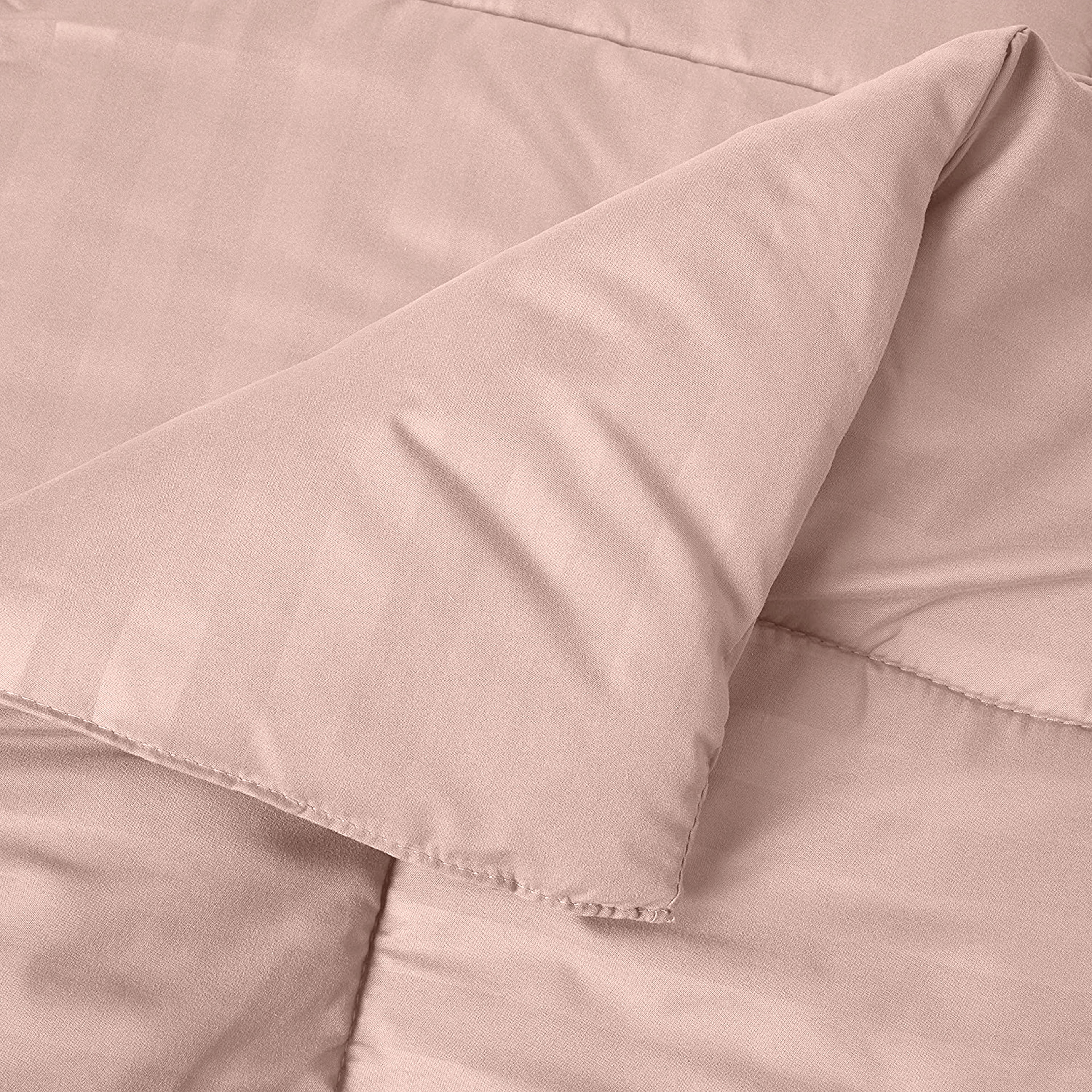 8-Piece Dobby Stripe Comforter Set - Includes 4-Piece Sheet Set with Double Sided Storage Pockets