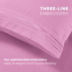 Extra deep Pocket 3 Line Embroidery, 6-Piece Sheet Set