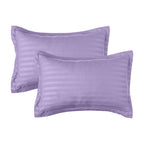8-Piece Dobby Stripe Comforter Set - Includes 4-Piece Sheet Set with Double Sided Storage Pockets