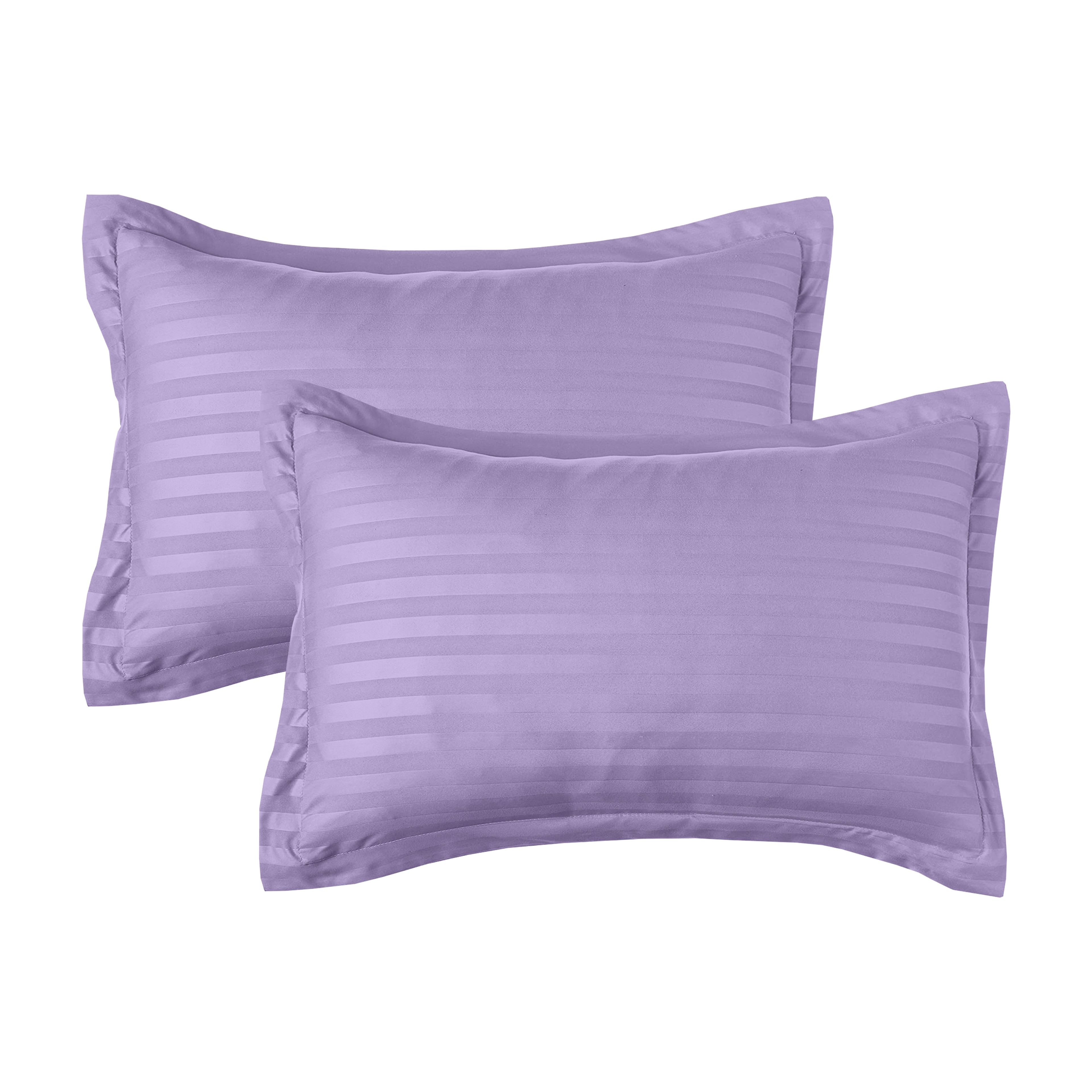 8-Piece Dobby Stripe Comforter Set - Includes 4-Piece Sheet Set with Double Sided Storage Pockets