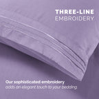 Extra deep Pocket 3 Line Embroidery, 6-Piece Sheet Set