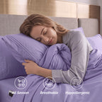 Extra deep Pocket 3 Line Embroidery, 6-Piece Sheet Set