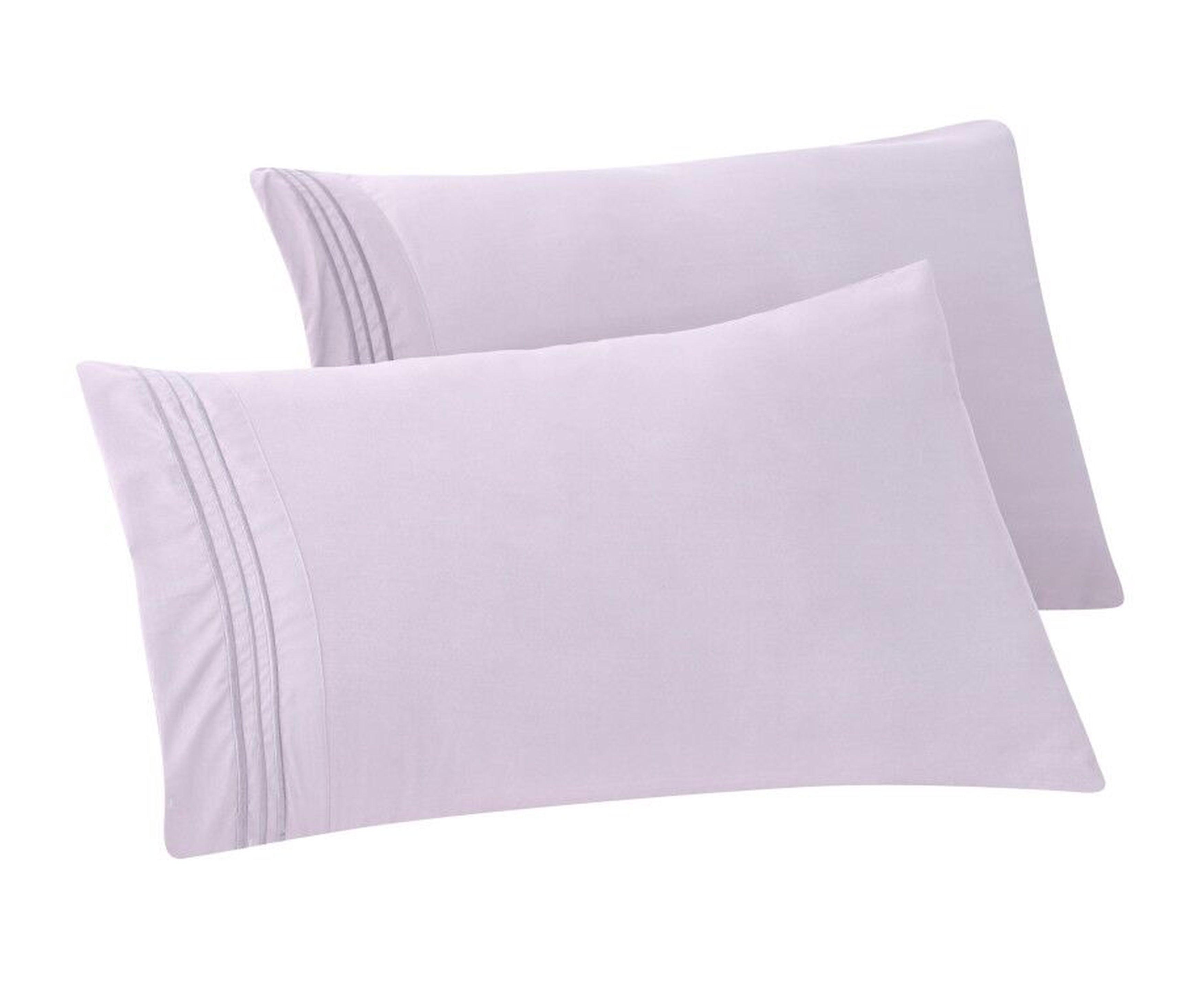 Set of 2 Pillowcases- 3 Line Embroidery