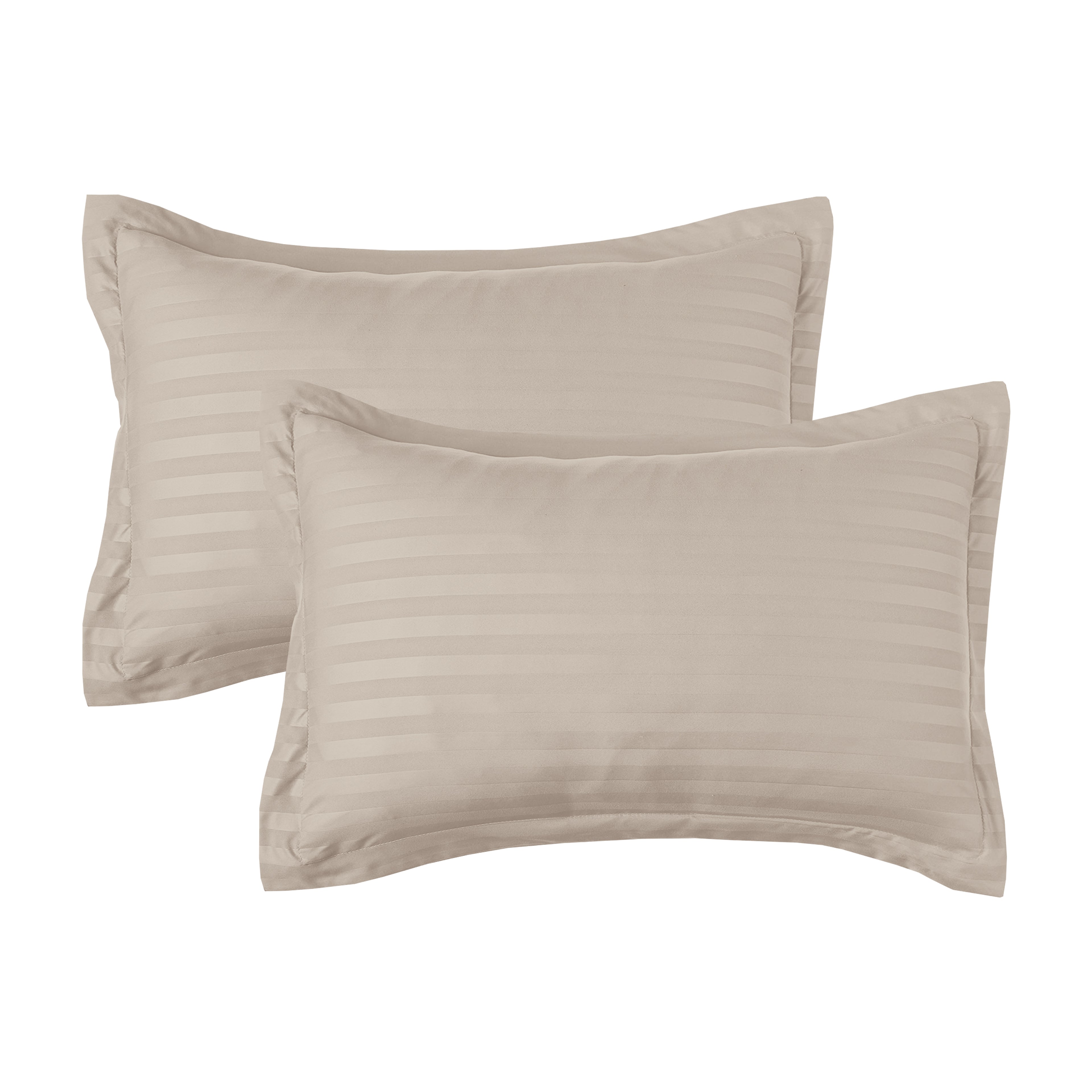 8-Piece Dobby Stripe Comforter Set - Includes 4-Piece Sheet Set with Double Sided Storage Pockets