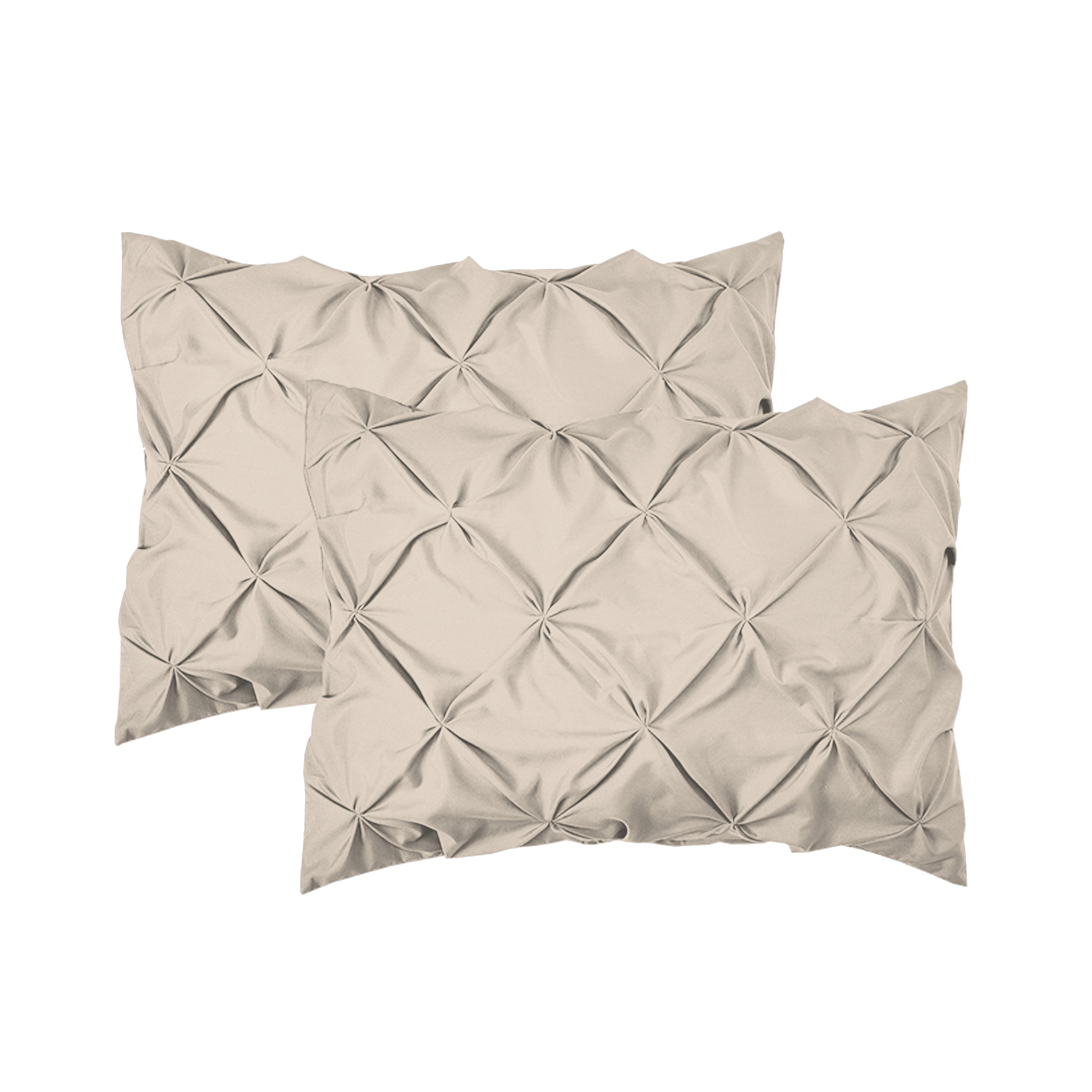 8-Piece Pintuck Pinch Pleated Comforter Set - Includes 4-Piece Sheet Set with Double Sided Storage Pockets